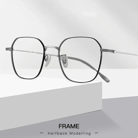 Women's Square Full Rim Titanium Prescription Glasses 214900 — view 1 | Rx Spectacle