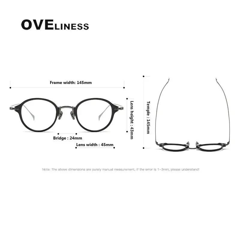 Unisex Round Full Rim Titanium Prescription Glasses 369182 — view 2 | Rx Spectacle
