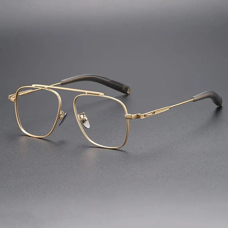 Men's Oval Full Rim Titanium Prescription Glasses 369105 — view 4 | Rx Spectacle