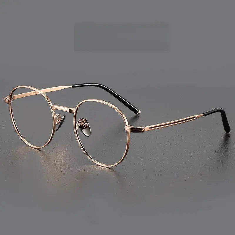 Women's Round Full Rim Titanium Prescription Glasses 182000 — view 7 | Rx Spectacle