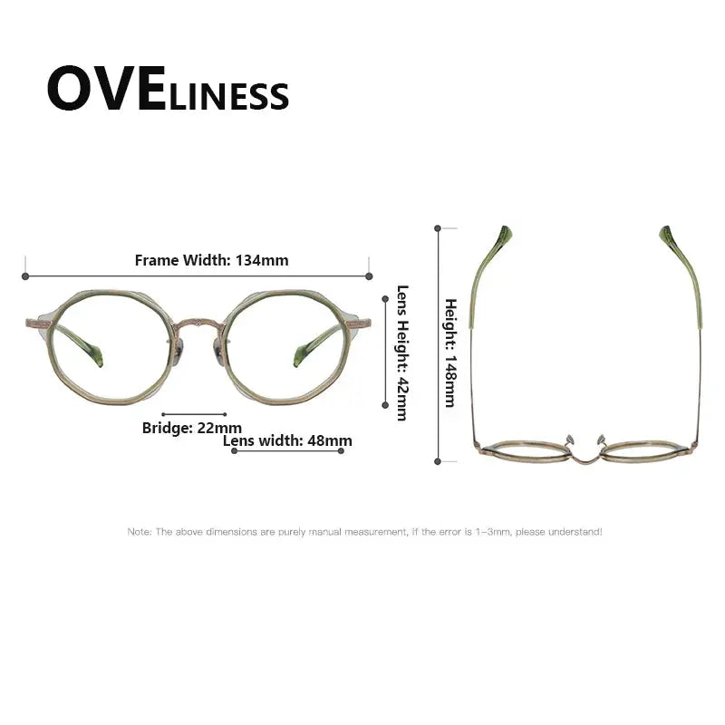 Women's Round Full Rim Titanium Prescription Glasses 926007 — view 2 | Rx Spectacle