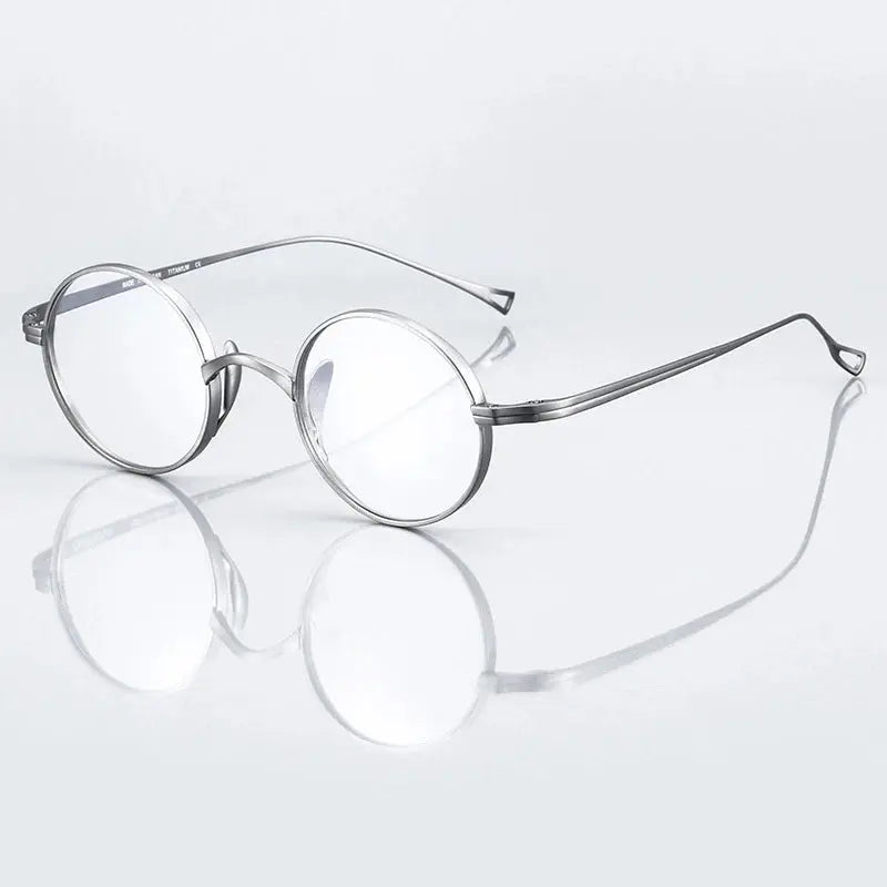 Women's Round Full Rim Titanium Prescription Glasses 844299 — view 7 | Rx Spectacle