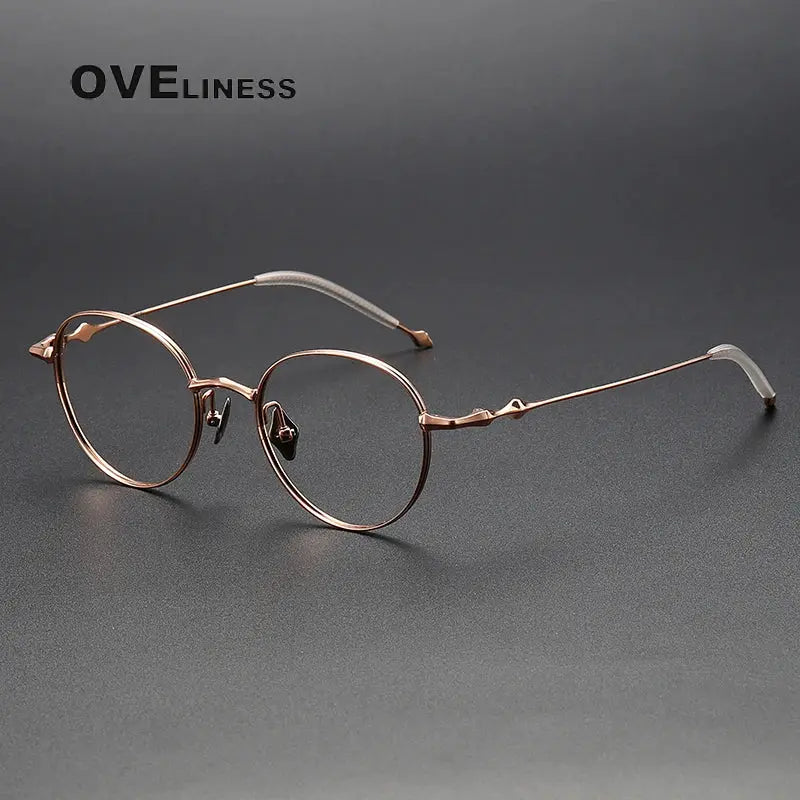 Women's Round Full Rim Titanium Prescription Glasses 369135 — view 5 | Rx Spectacle