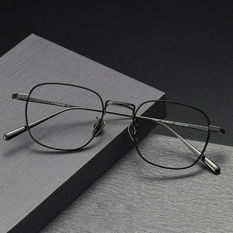 Women's Square Full Rim Titanium Prescription Glasses 227025 — view 1 | Rx Spectacle