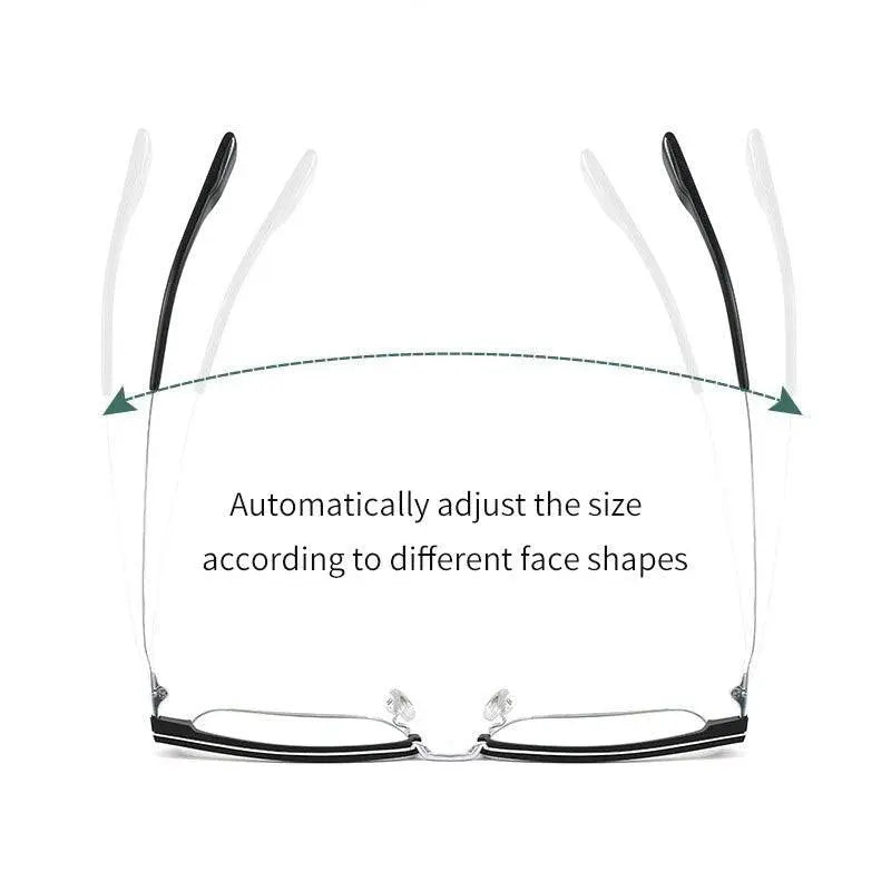 Men's Square Full Rim Titanium Prescription Glasses 2322BJ — view 10 | Rx Spectacle