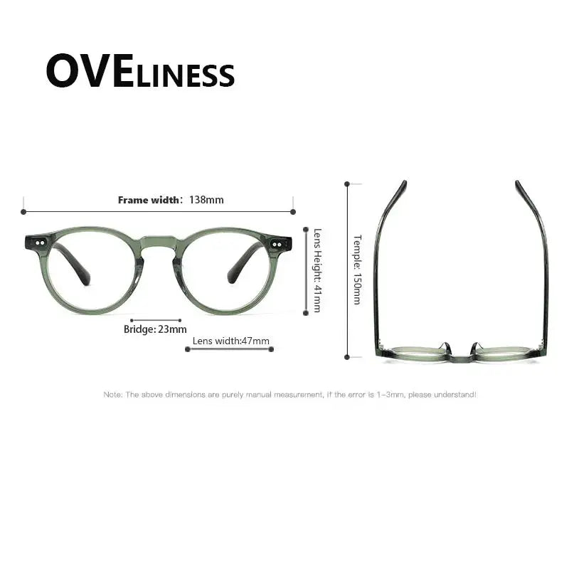 Women's Round Full Rim Acetate Prescription Glasses 398095 — view 2 | Rx Spectacle