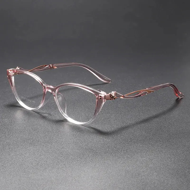 Women's Cat Eye Full Rim TR90 Prescription Glasses 726026 — view 4 | Rx Spectacle