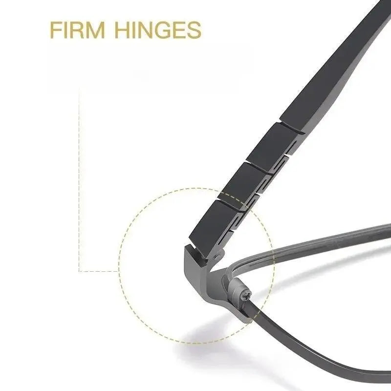 Men's Square Full Rim Titanium Prescription Glasses Ht0137 — view 4 | Rx Spectacle