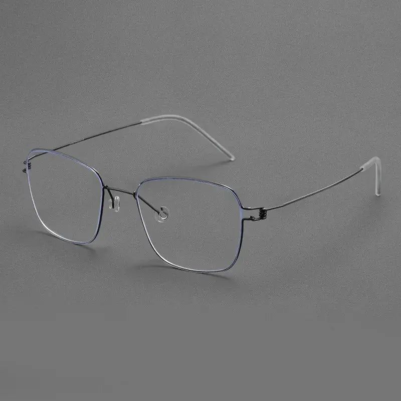 Women's Square Full Rim Titanium Screwless Prescription Glasses 70171 — view 4 | Rx Spectacle
