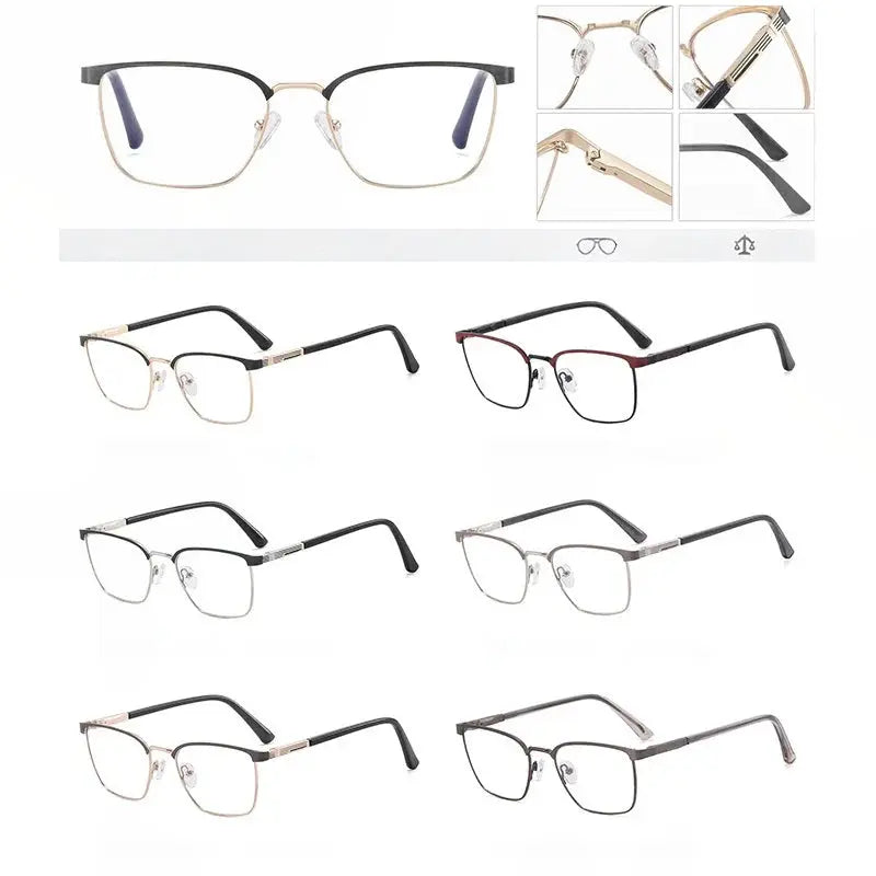 Square Full Rim Alloy Prescription Glasses 91704 — view 6 | Rx Spectacle