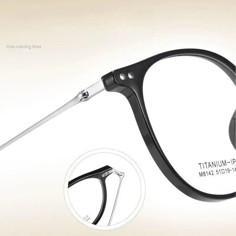 Unisex Square Full Rim Prescription Glasses M8142 — view 6 | Rx Spectacle