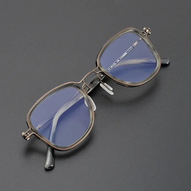 Women's Square Full Rim Titanium Prescription Glasses 195868 — view 1 | Rx Spectacle