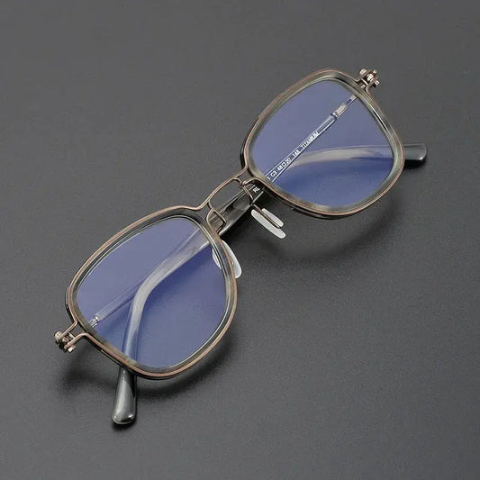 Women's Square Full Rim Titanium Prescription Glasses 195868 — view 1 | Rx Spectacle