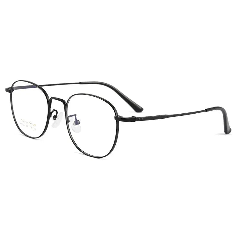 Women's Oval Full Rim Titanium Prescription Glasses 95053 — view 4 | Rx Spectacle