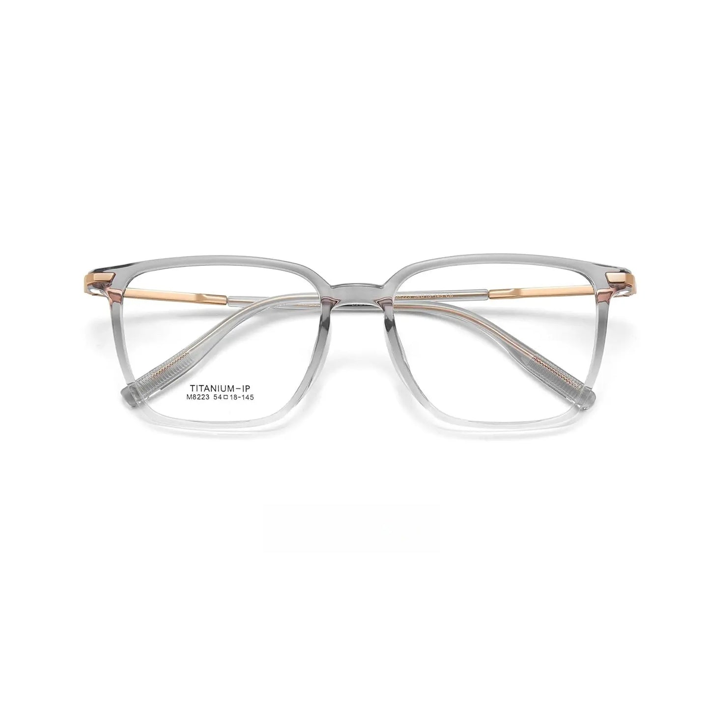 Unisex Square Full Rim Titanium Prescription Glasses — view 5 | Rx Spectacle