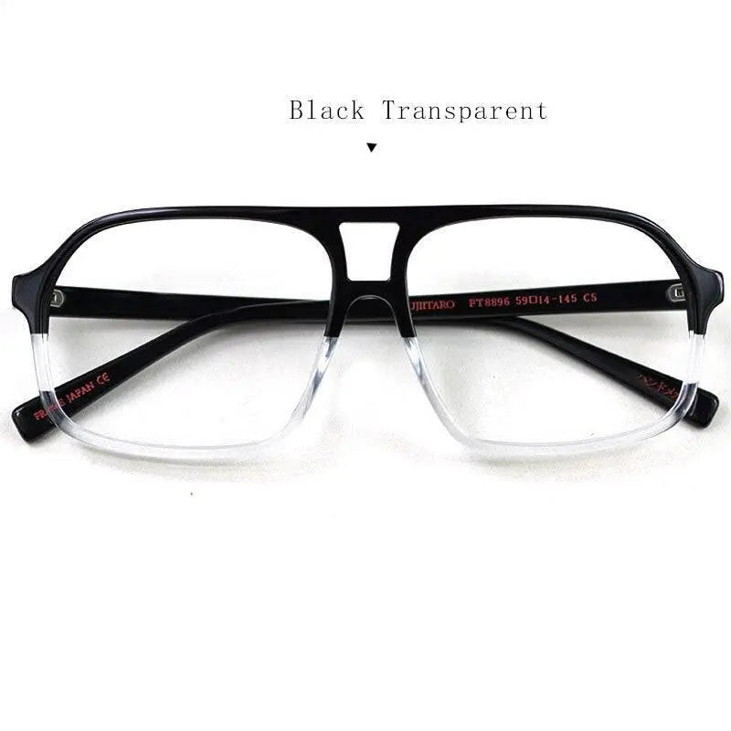 Unisex Square Full Rim Acetate Double Bridge Prescription Glasses Ft8896 — view 7 | Rx Spectacle