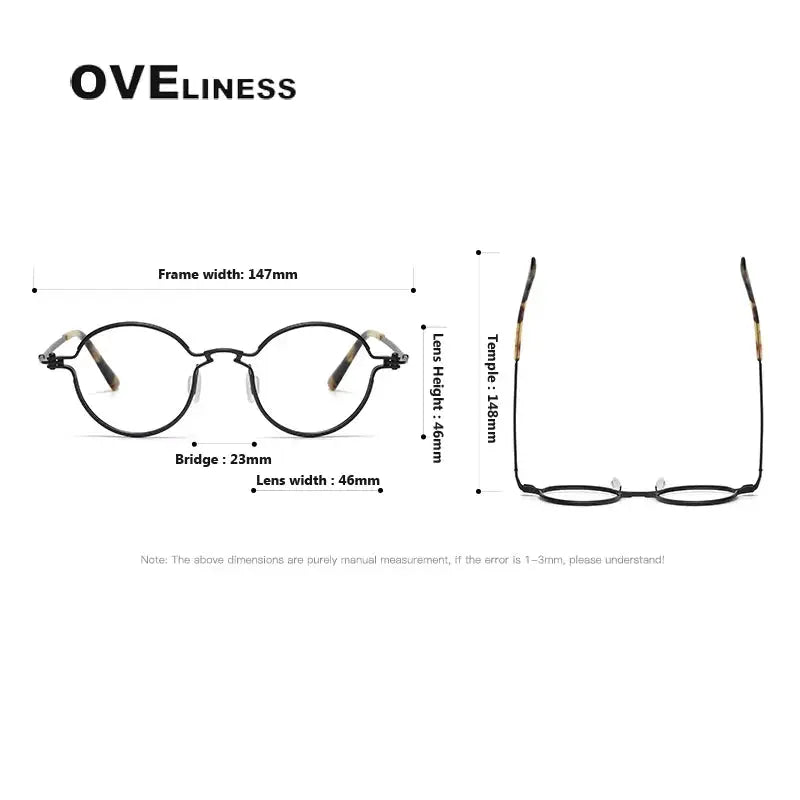 Unisex Round Full Rim Titanium Prescription Glasses 58952 — view 2 | Rx Spectacle