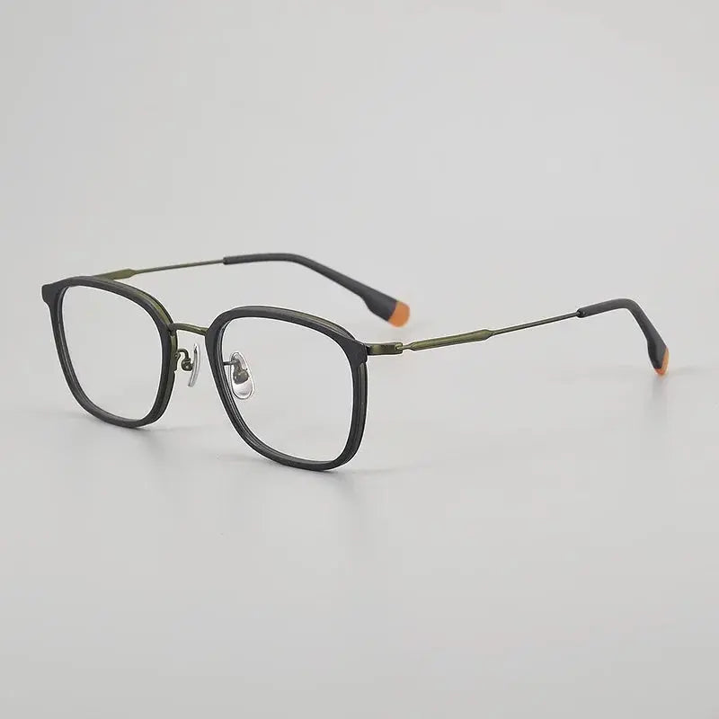 Men's Square Full Rim Titanium Prescription Glasses 366808 — view 6 | Rx Spectacle