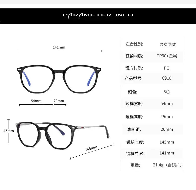 Unisex Square Full Rim Titanium Prescription Glasses 691001 — view 2 | Rx Spectacle