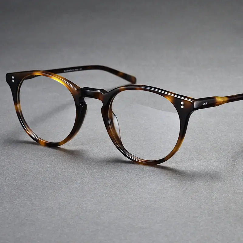 Women's Round Full Rim Acetate Prescription Glasses M5183 — view 2 | Rx Spectacle