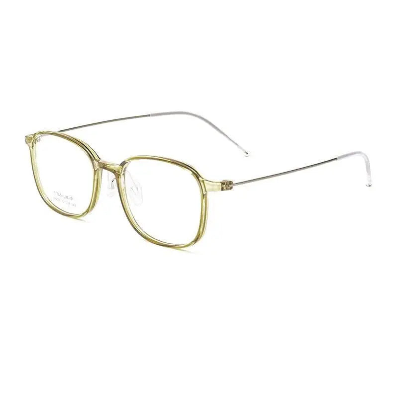 Men's Rectangular Full Rim Titanium Prescription Glasses Pt2219 — view 18 | Rx Spectacle