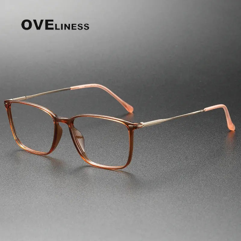 Women's Square Full Rim Titanium Prescription Glasses 328636 — view 6 | Rx Spectacle