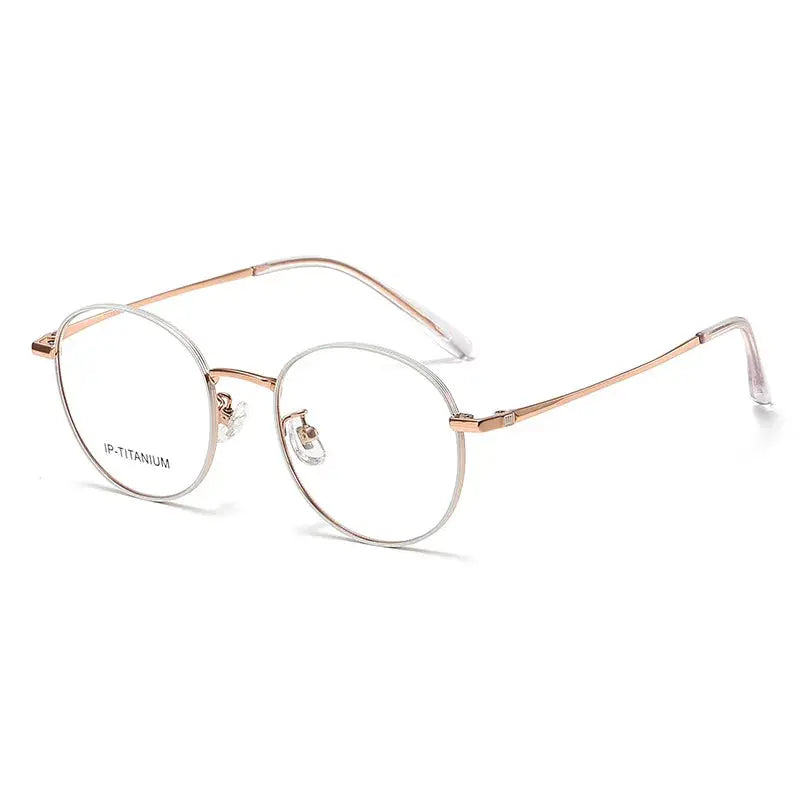 Women's Oval Full Rim Titanium Prescription Glasses 398570 — view 5 | Rx Spectacle
