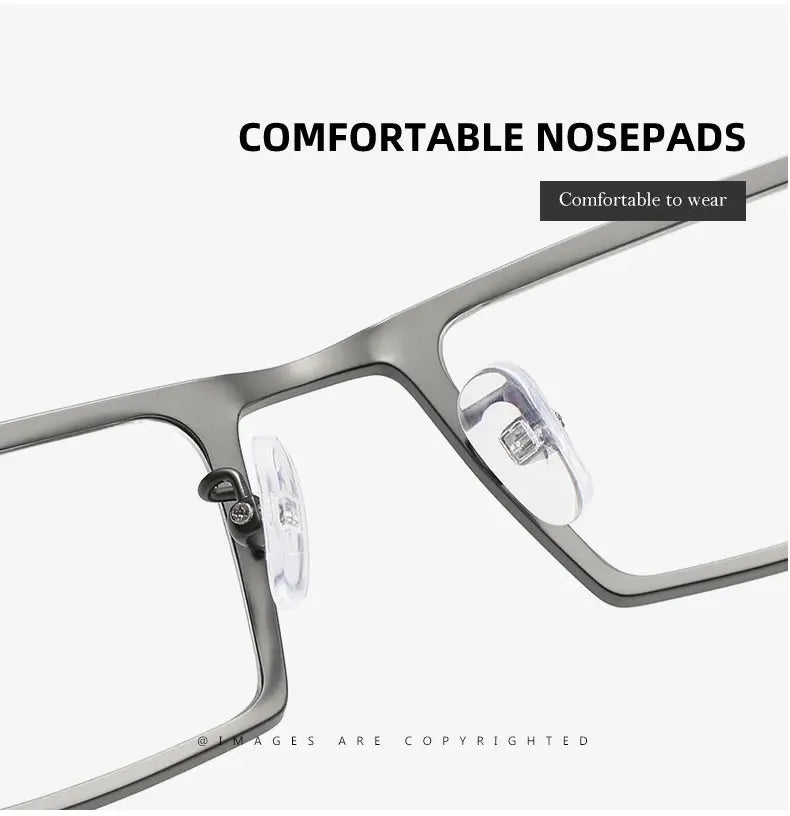 Men's Square Full Rim Titanium Prescription Glasses P8808 — view 13 | Rx Spectacle