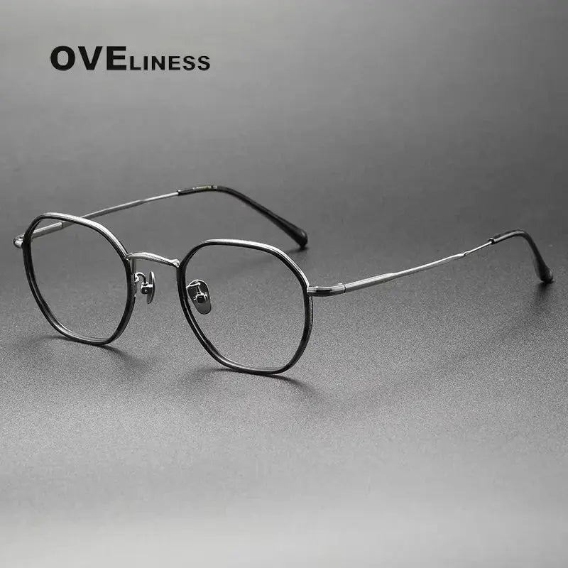 Women's Polygon Full Rim Titanium Prescription Glasses 28502 — view 3 | Rx Spectacle