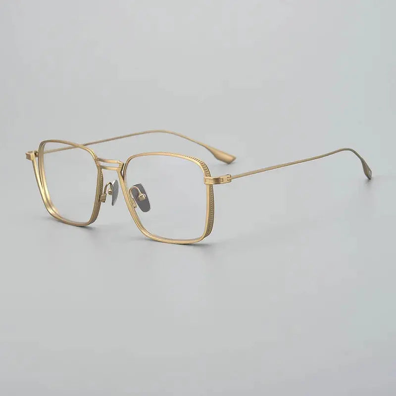 Unisex Irregular Full Rim Titanium Prescription Glasses 94125 — view 3 | Rx Spectacle