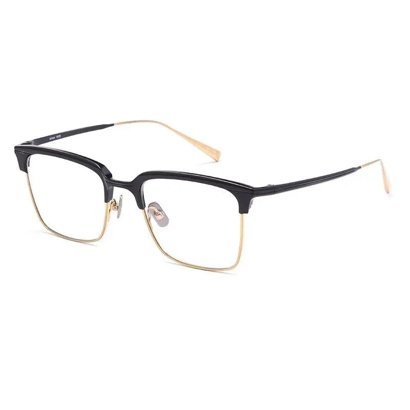 Men's Square Full Rim Titanium Prescription Glasses S1905 — view 2 | Rx Spectacle