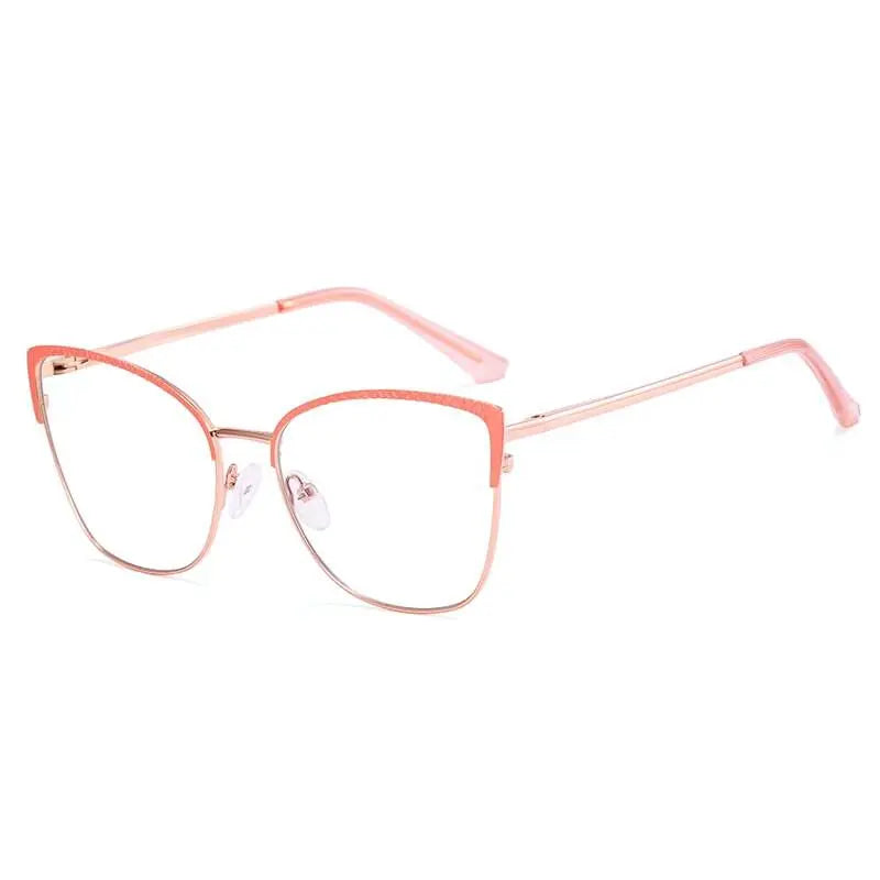 Women's Cat Eye Full Rim Alloy Prescription Glasses 91229 — view 8 | Rx Spectacle