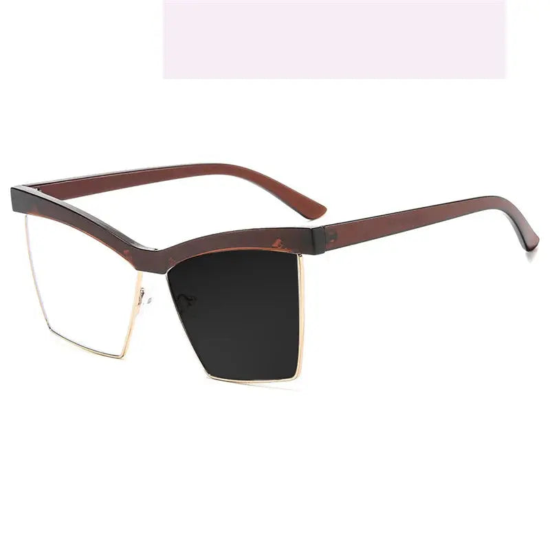 Women's Browline Full Rim Titanium Oversized Reading Glasses 713161 — view 4 | Rx Spectacle