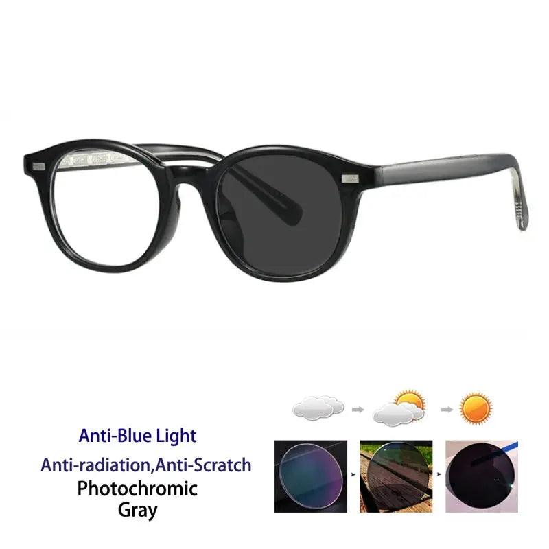 Unisex Round Full Rim TR90 Reading Glasses 28017 — view 7 | Rx Spectacle