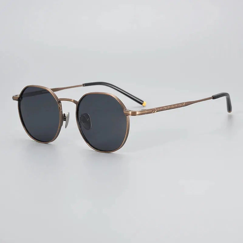Men's Round Full Rim Titanium Prescription Glasses 14045 — view 5 | Rx Spectacle
