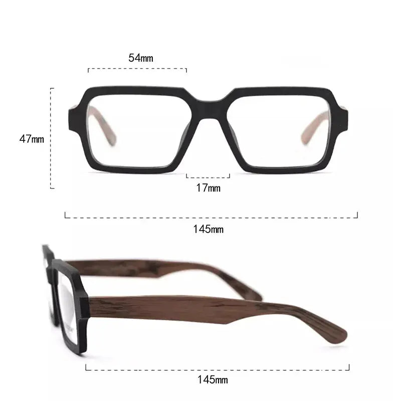 Unisex Square Full Rim Titanium Prescription Glasses 29019 — view 2 | Rx Spectacle
