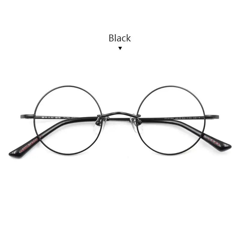 Women's Round Full Rim Titanium Prescription Glasses 43100 — view 6 | Rx Spectacle