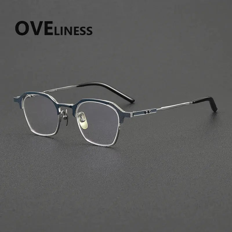 Unisex Round Full Rim Titanium Prescription Glasses 32204 — view 3 | Rx Spectacle