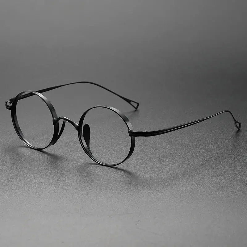 Women's Round Full Rim Titanium Prescription Glasses 410211 — view 6 | Rx Spectacle
