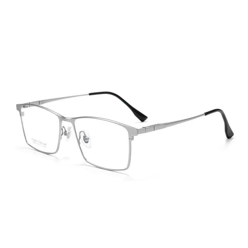 Men's Browline Full Rim Titanium Prescription Glasses 612010 — view 4 | Rx Spectacle