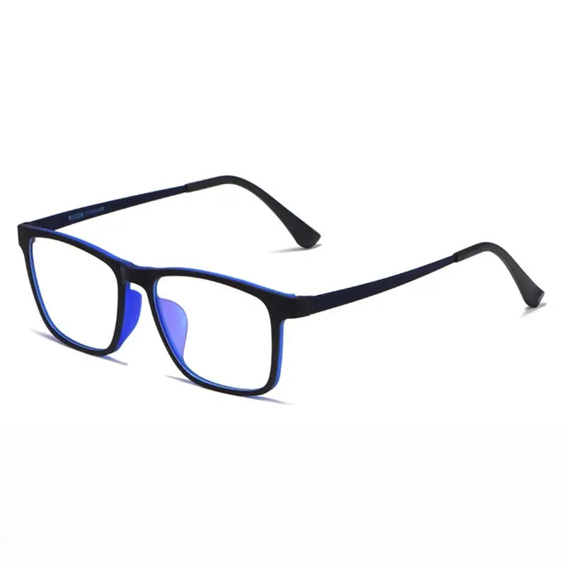 Men's Square Full Rim Titanium Prescription Glasses 73068 — view 3 | Rx Spectacle