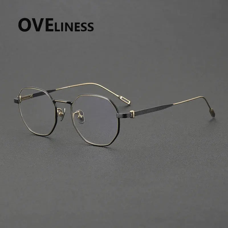 Women's Square Full Rim Titanium Prescription Glasses 872130 — view 3 | Rx Spectacle