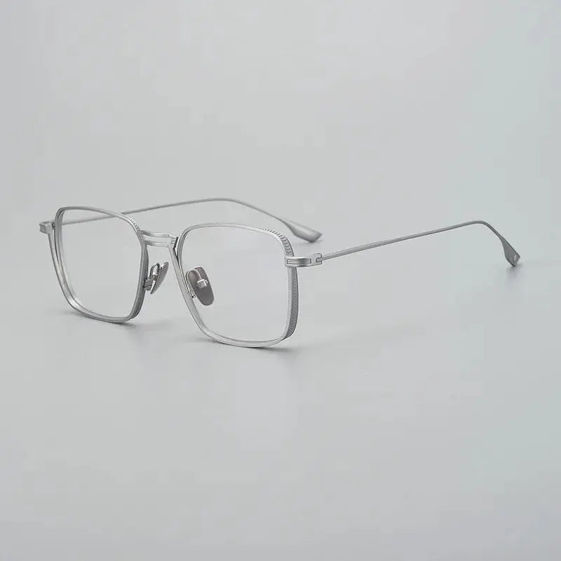 Unisex Irregular Full Rim Titanium Prescription Glasses 94125 — view 4 | Rx Spectacle