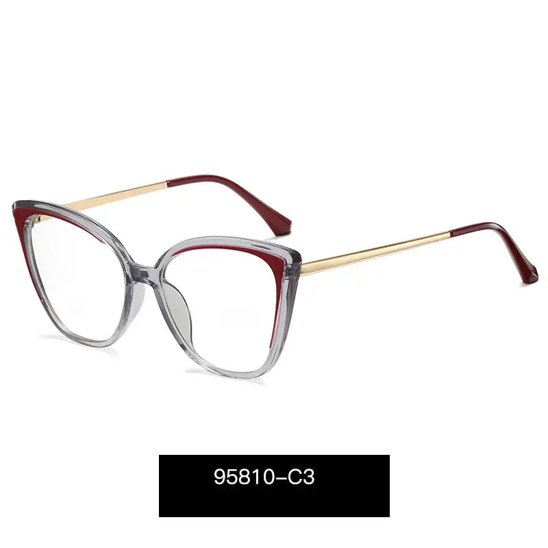 Women's Cat Eye Full Rim TR90 Prescription Glasses 95810 — view 5 | Rx Spectacle