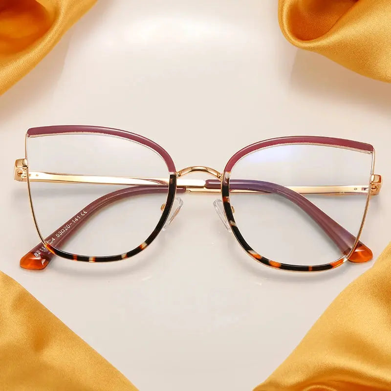 Women's Cat Eye Full Rim TR90 Prescription Glasses 82112 — view 3 | Rx Spectacle