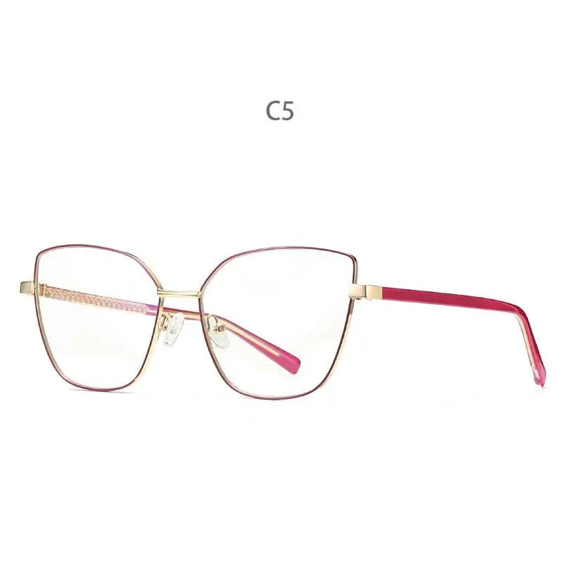 Women's Cat Eye Full Rim Titanium Prescription Glasses 3002 — view 8 | Rx Spectacle