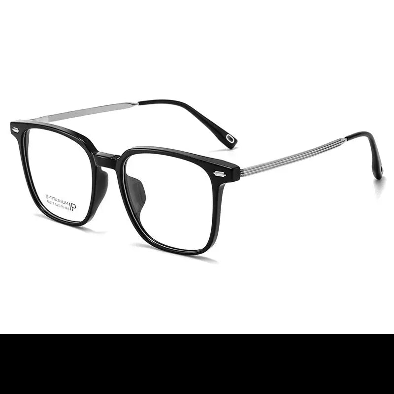 Unisex Square Full Rim Titanium Prescription Glasses 86077 — view 5 | Rx Spectacle