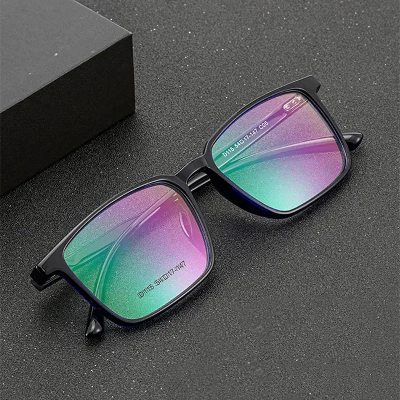 Unisex Square Full Rim Acetate Reading Glasses D115 — view 1 | Rx Spectacle