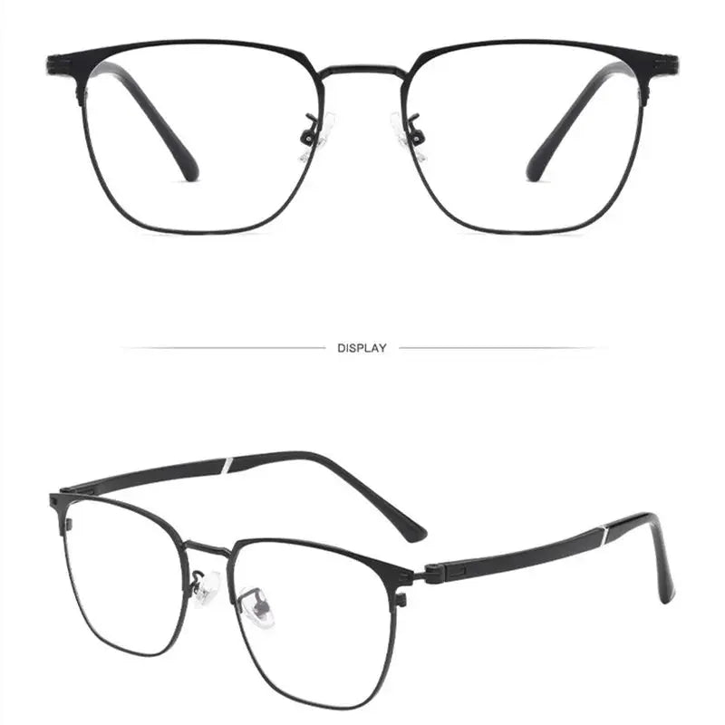 Unisex Square Full Rim Titanium Reading Glasses 6120 — view 6 | Rx Spectacle