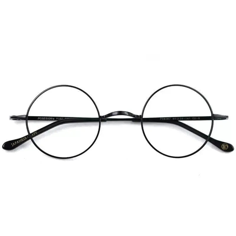 Unisex Round Full Rim Titanium Prescription Glasses — view 4 | Rx Spectacle